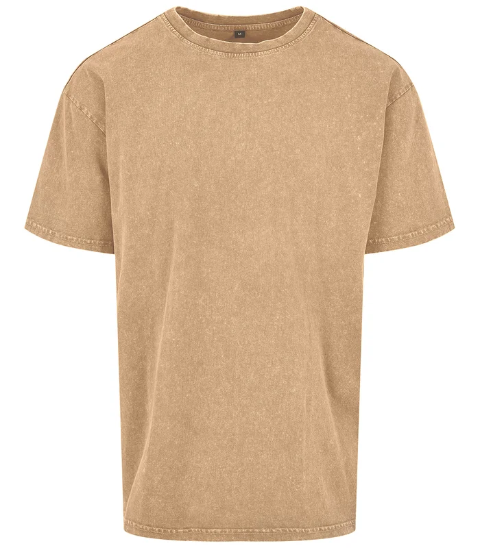 Build Your Brand Build Your Brand Acid washed heavy oversized tee in Union Beige*
