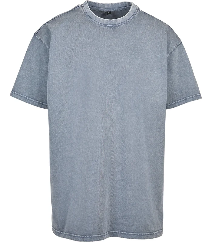 Build Your Brand Build Your Brand Acid washed heavy oversized tee in Vintage Blue*