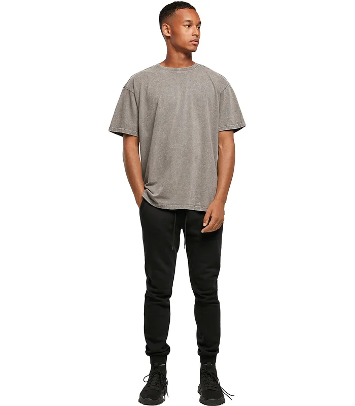 Build Your Brand Build Your Brand Acid washed heavy oversized tee in Asphalt*