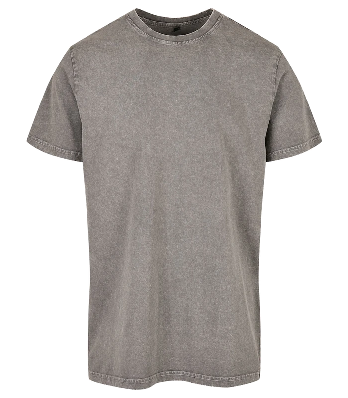 Build Your Brand Build Your Brand Acid washed round neck tee in Asphalt
