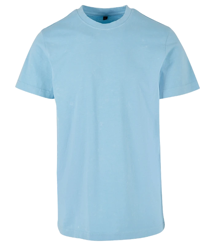 Build Your Brand Build Your Brand Acid washed round neck tee in Baltic Blue