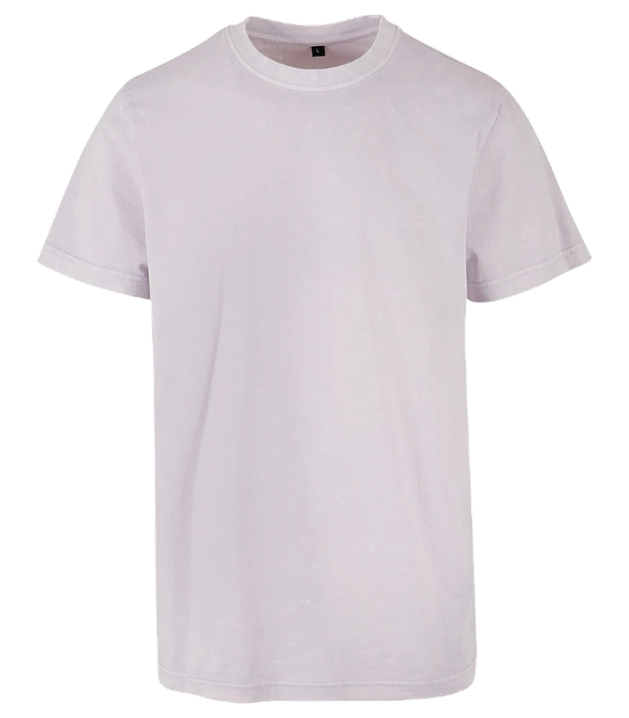 Build Your Brand Build Your Brand Acid washed round neck tee in Soft Lilac