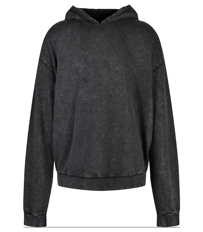 Build Your Brand Build Your Brand Acid washed oversize hoodie in Black