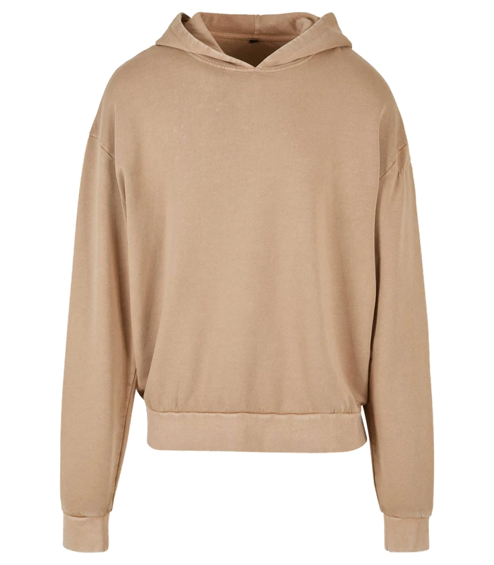 Build Your Brand Build Your Brand Acid washed oversize hoodie in Union Beige