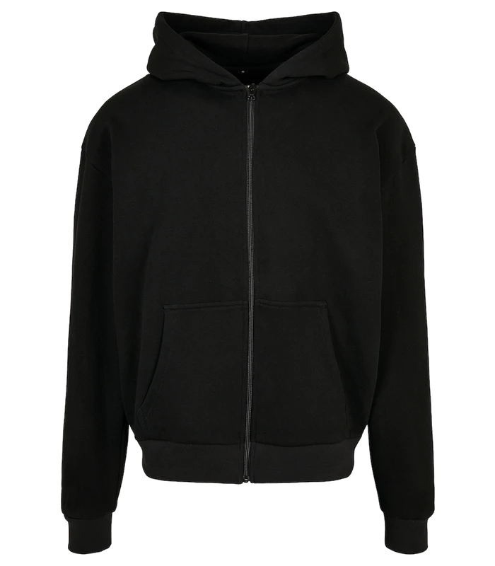 Build Your Brand Build Your Brand Ultra heavy zip hoodie in Black