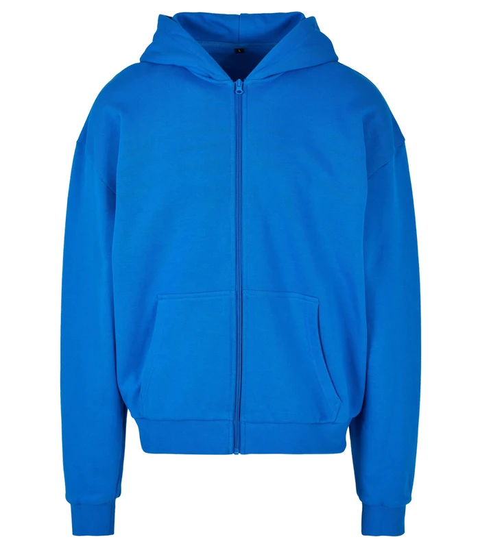 Build Your Brand Build Your Brand Ultra heavy zip hoodie in Cobalt Blue