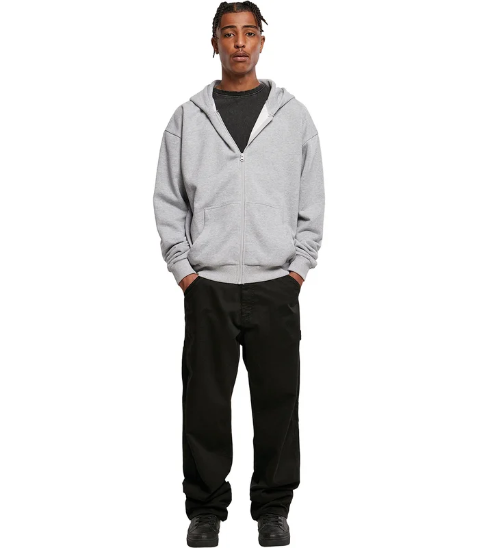Build Your Brand Build Your Brand Ultra heavy zip hoodie in Black