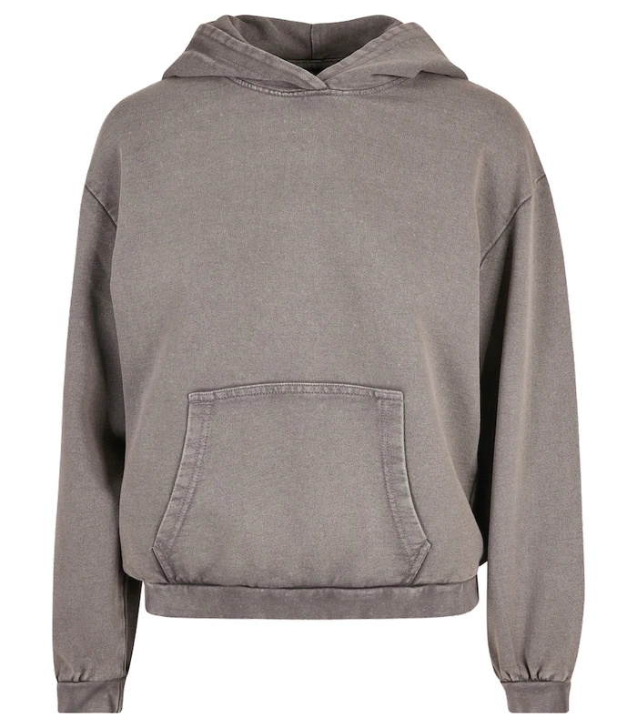 Build Your Brand Build Your Brand Women's acid washed oversized hoodie in Asphalt