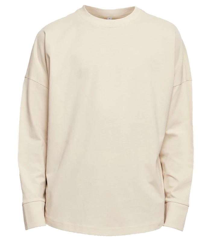 Build Your Brand Build Your Brand Oversize cut on sleeve long sleeve in Sand