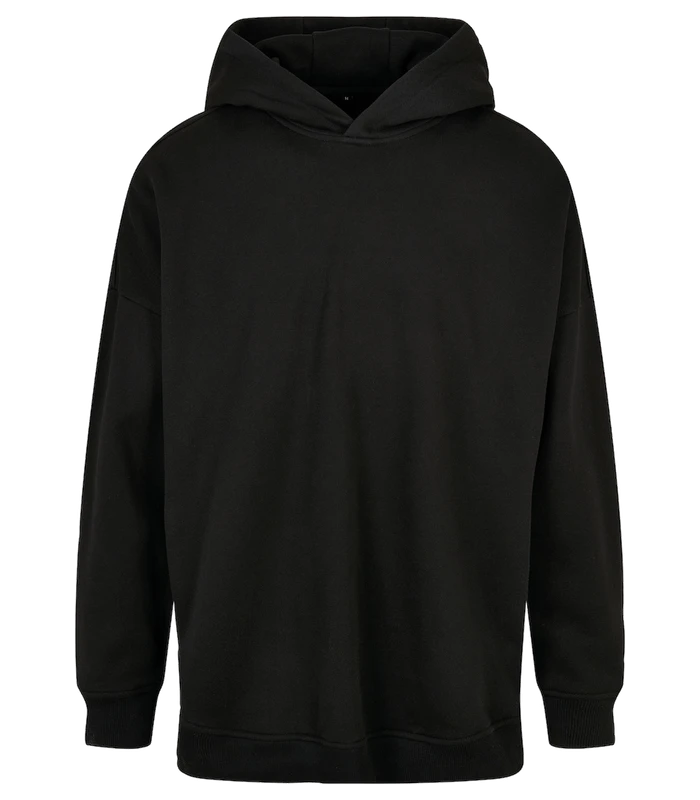 Build Your Brand Build Your Brand Oversized cut-on sleeve hoodie in Black