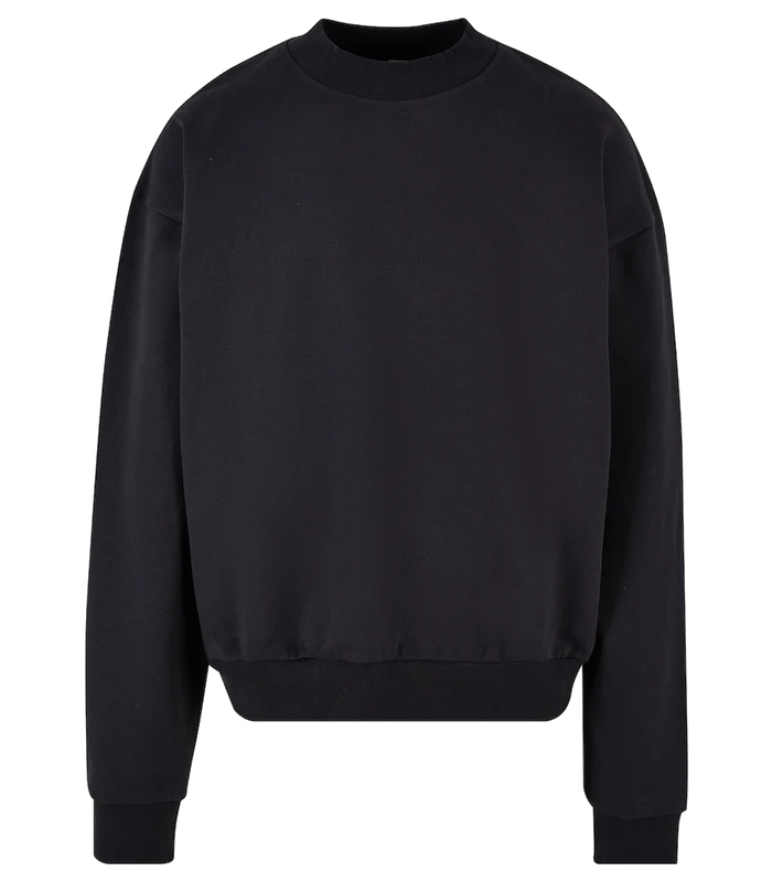 Build Your Brand Build Your Brand Ultra-heavy cotton crew neck in Black