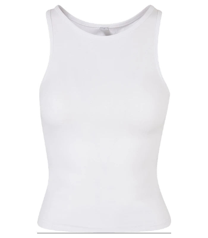 Build Your Brand Build Your Brand Womens racerback top in White