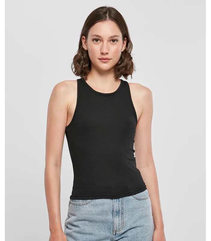 Build Your Brand Build Your Brand Womens racerback top in Black