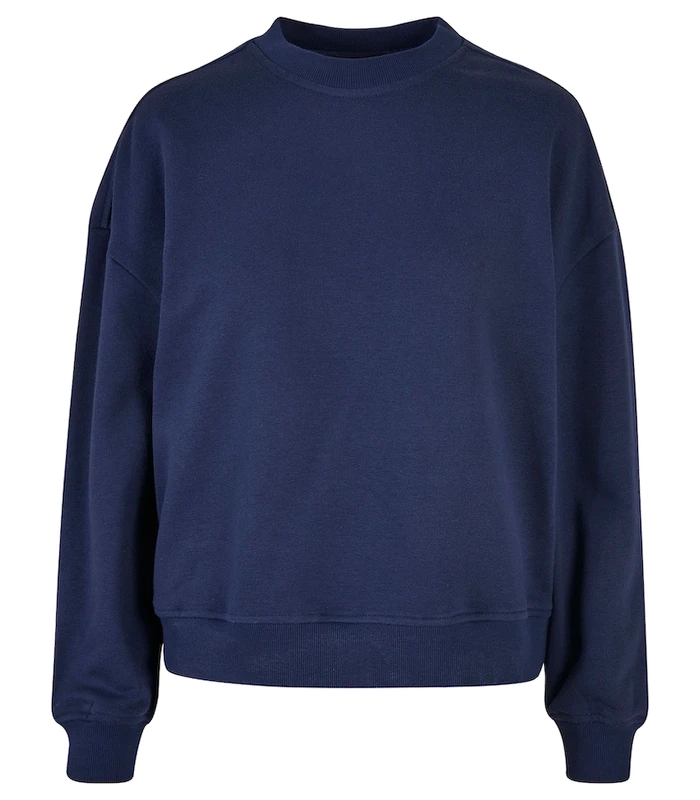 Build Your Brand Build Your Brand Womens oversized crew neck sweatshirt in Light Navy