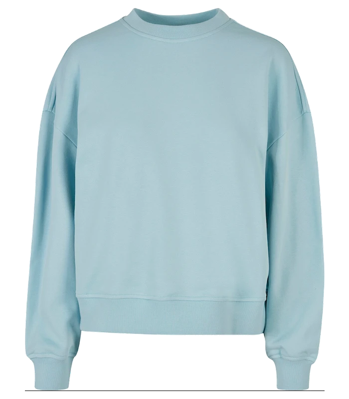 Build Your Brand Build Your Brand Womens oversized crew neck sweatshirt in Ocean Blue