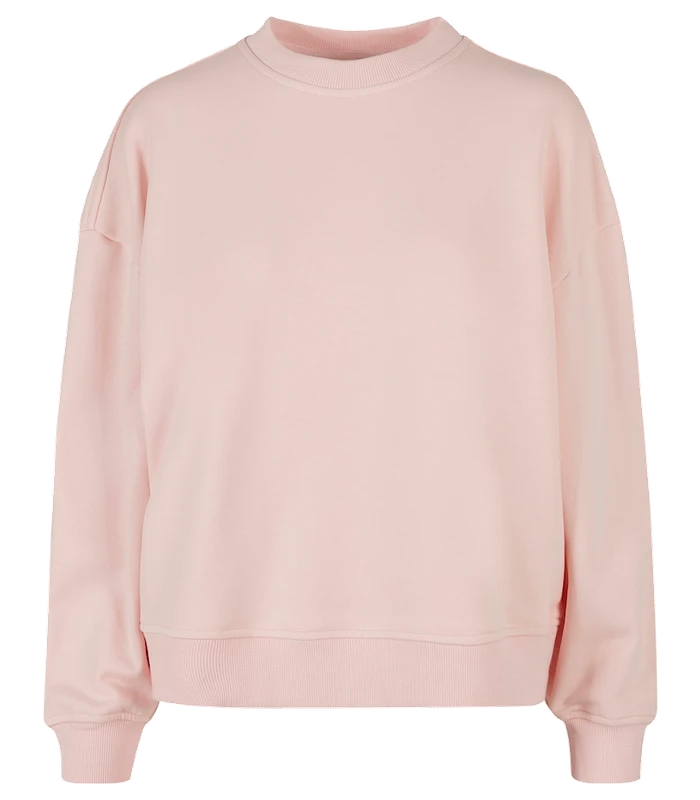 Build Your Brand Build Your Brand Womens oversized crew neck sweatshirt in Pink