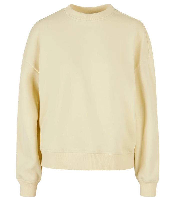 Build Your Brand Build Your Brand Womens oversized crew neck sweatshirt in Soft Yellow