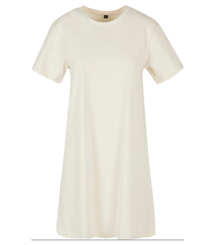 Build Your Brand Build Your Brand Womens tee dress in White Sand