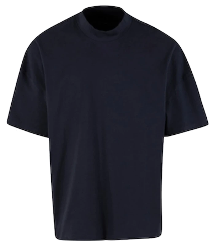 Build Your Brand Build Your Brand Oversized mock neck tee in Navy