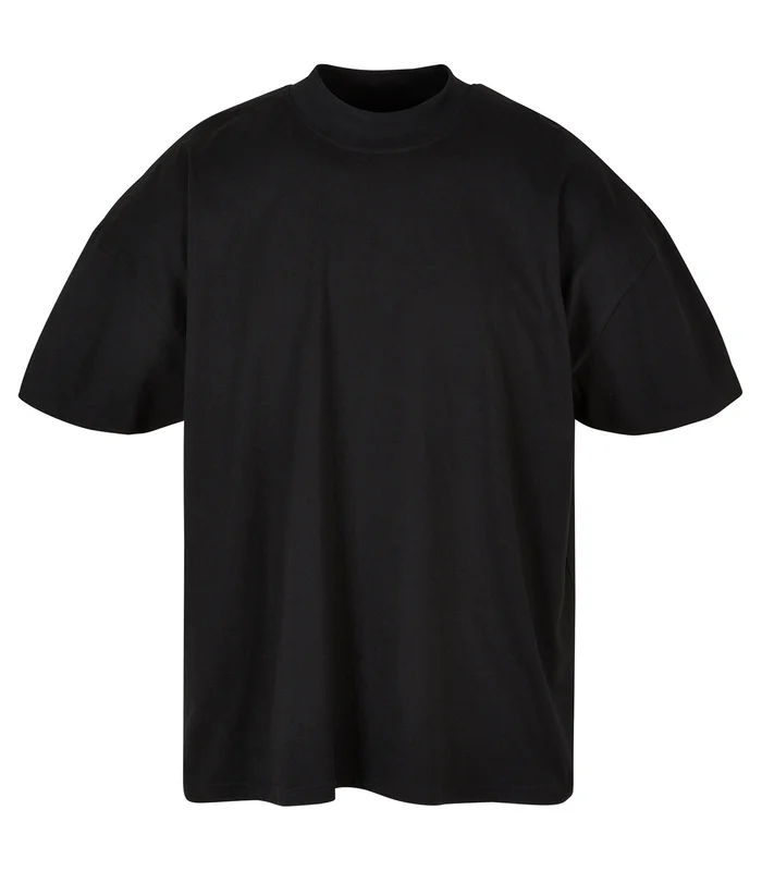 Build Your Brand Build Your Brand Oversized mock neck tee in Black*