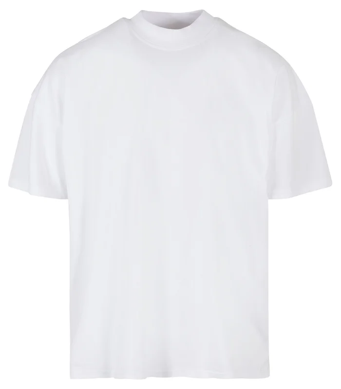 Build Your Brand Build Your Brand Oversized mock neck tee in White*