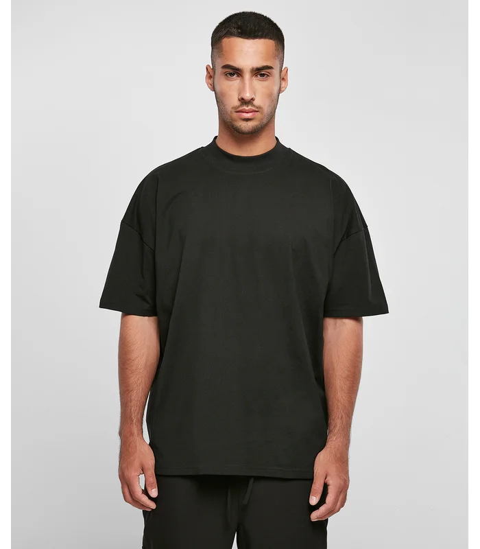 Build Your Brand Build Your Brand Oversized mock neck tee in Black*