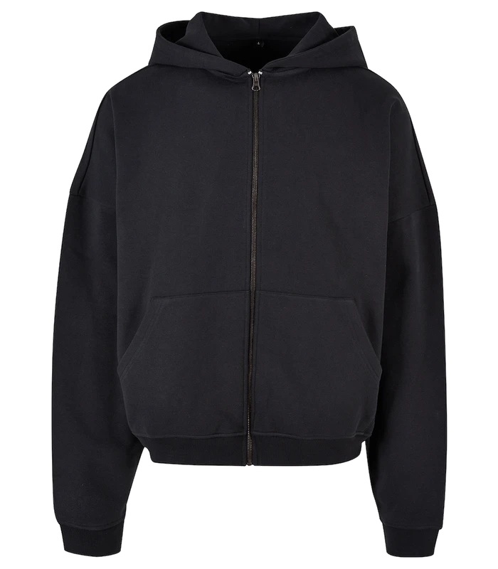Build Your Brand Build Your Brand 90s zip hoodie in Black