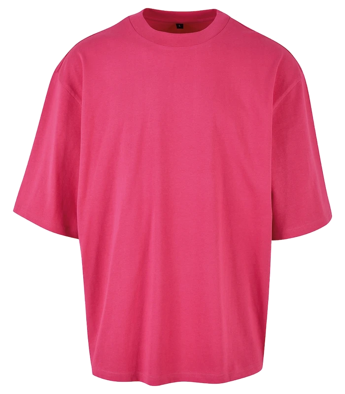 Build Your Brand Build Your Brand Oversized sleeve tee in Hibiskus Pink
