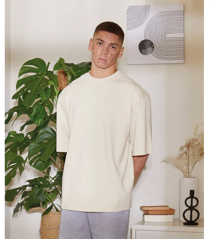 Build Your Brand Build Your Brand Oversized sleeve tee in Baltic Blue