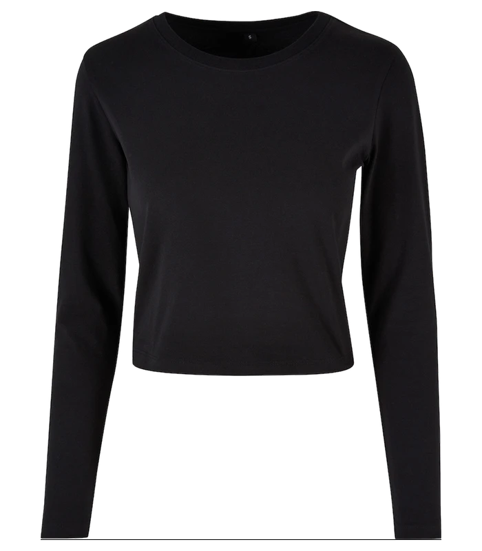 Build Your Brand Build Your Brand Womens short long sleeve in Black