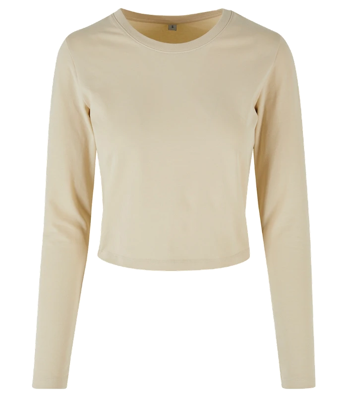 Build Your Brand Build Your Brand Womens short long sleeve in Sand
