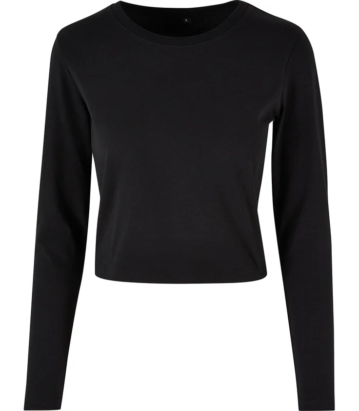 Build Your Brand Build Your Brand Womens short long sleeve in Black