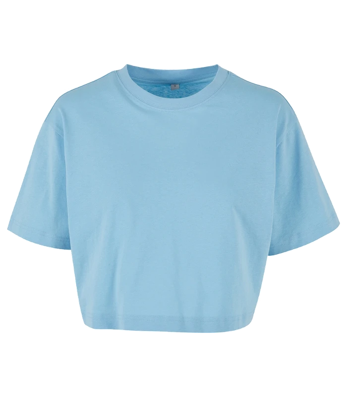 Build Your Brand Build Your Brand Womens short oversized tee in Baltic Blue