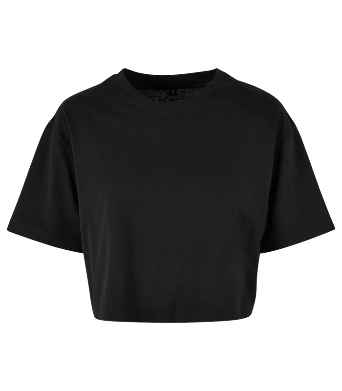 Build Your Brand Build Your Brand Womens short oversized tee in Black