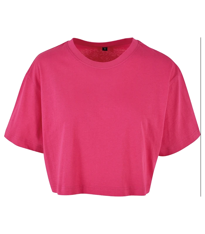 Build Your Brand Build Your Brand Womens short oversized tee in Hibiskus Pink