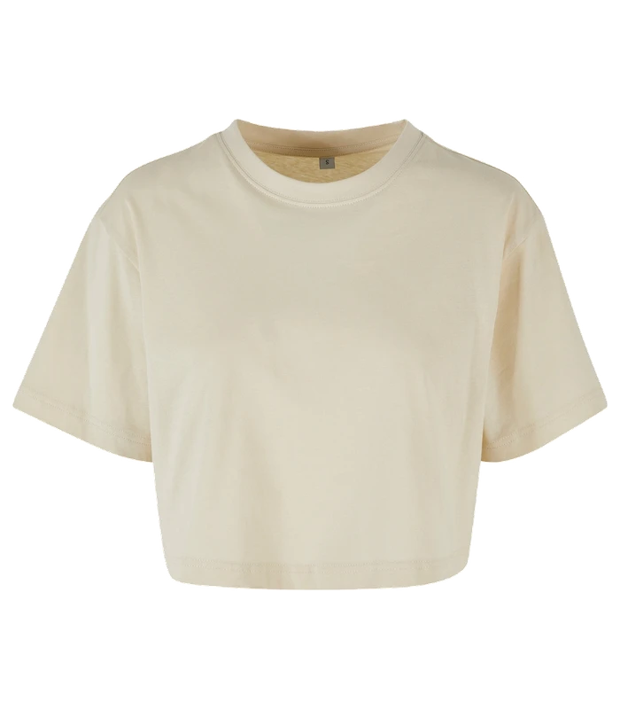 Build Your Brand Build Your Brand Womens short oversized tee in Sand