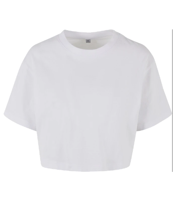 Build Your Brand Build Your Brand Womens short oversized tee in White