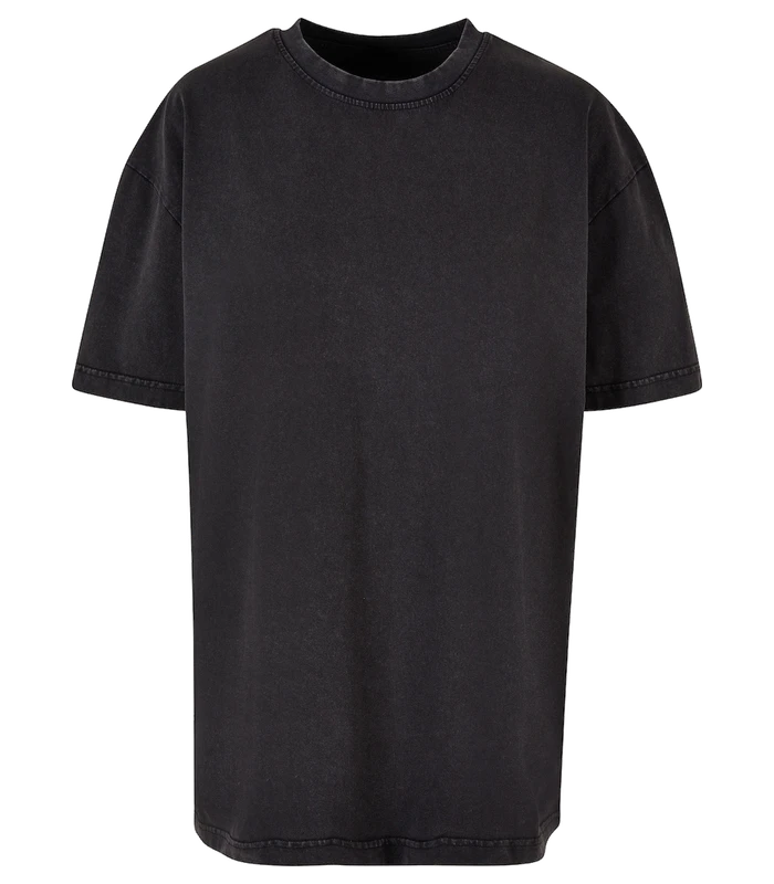 Build Your Brand Build Your Brand Womens oversized acid wash tee in Black