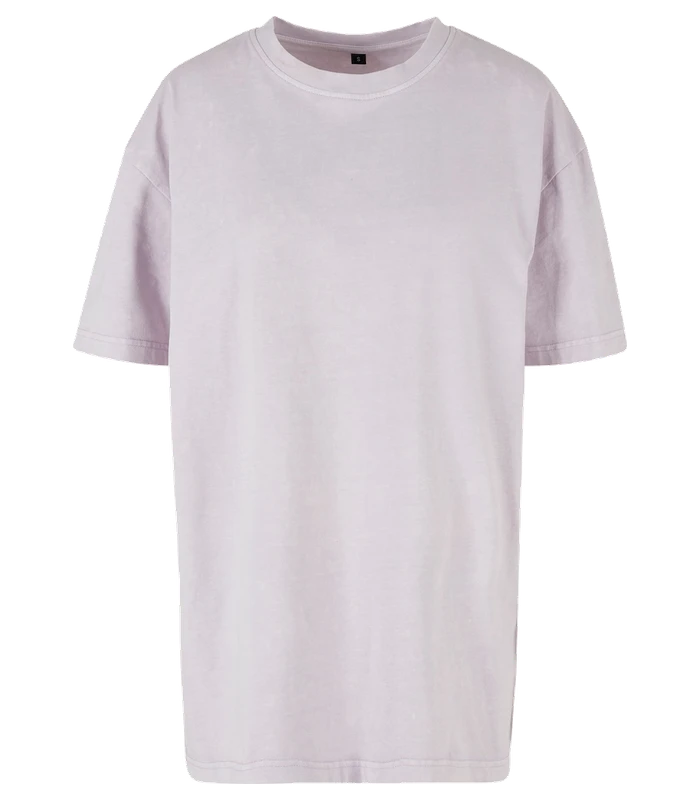 Build Your Brand Build Your Brand Womens oversized acid wash tee in Soft Lilac