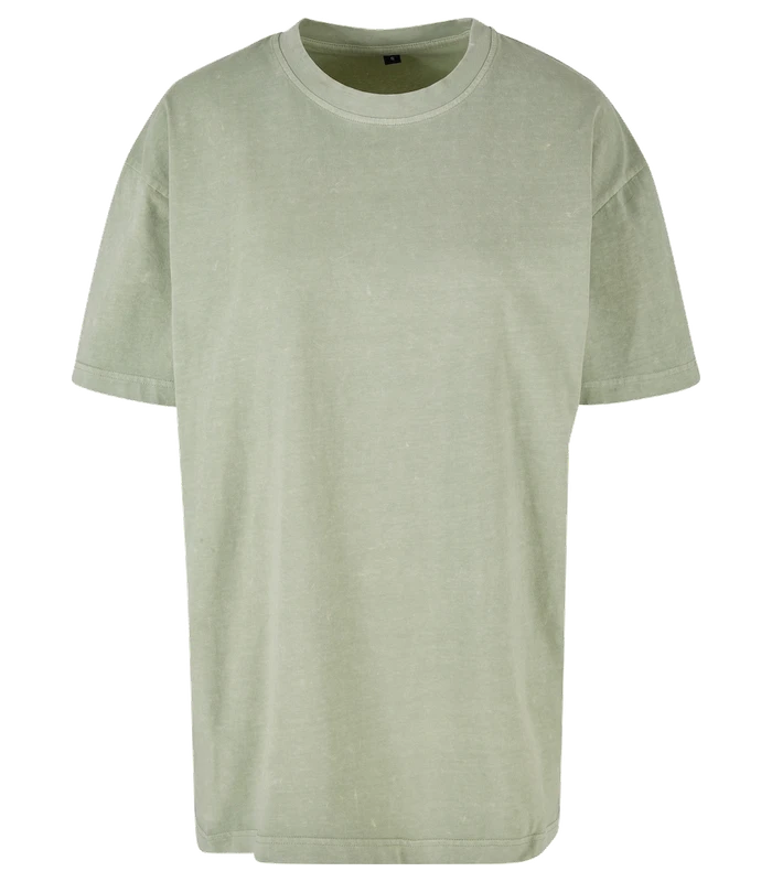 Build Your Brand Build Your Brand Womens oversized acid wash tee in Soft Salvia
