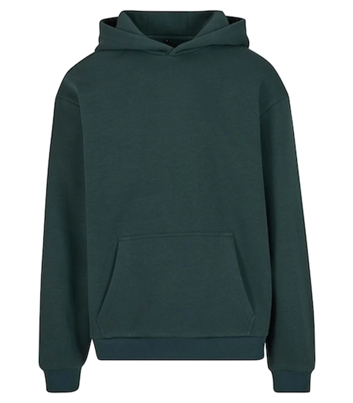 Build Your Brand Build Your Brand Fluffy hoodie in Bottle Green