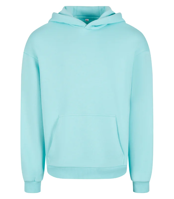 Build Your Brand Build Your Brand Fluffy hoodie in Beryl Blue*