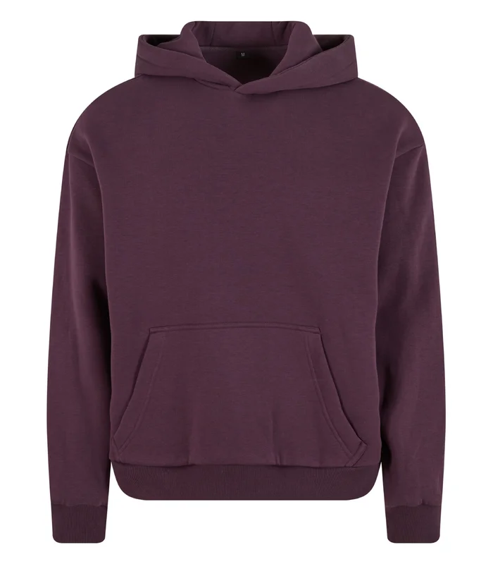 Build Your Brand Build Your Brand Fluffy hoodie in Plum Purple*