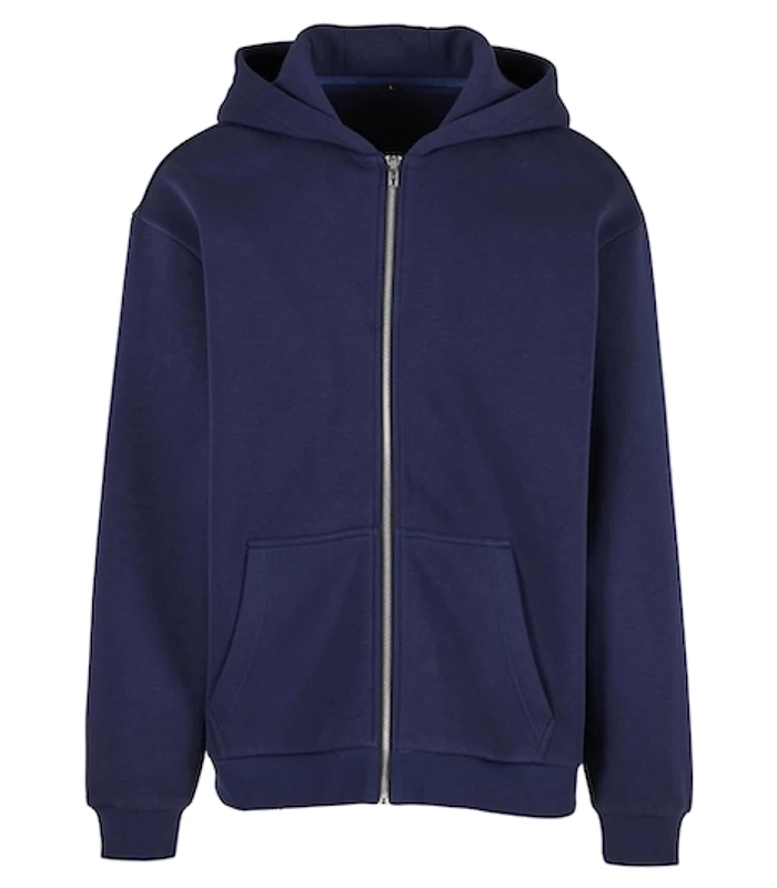 Build Your Brand Build Your Brand Fluffy zip hoodie in Navy