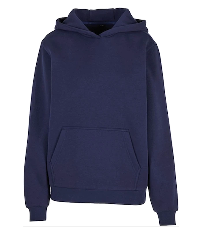 Build Your Brand Build Your Brand Womens fluffy hoodie in Navy