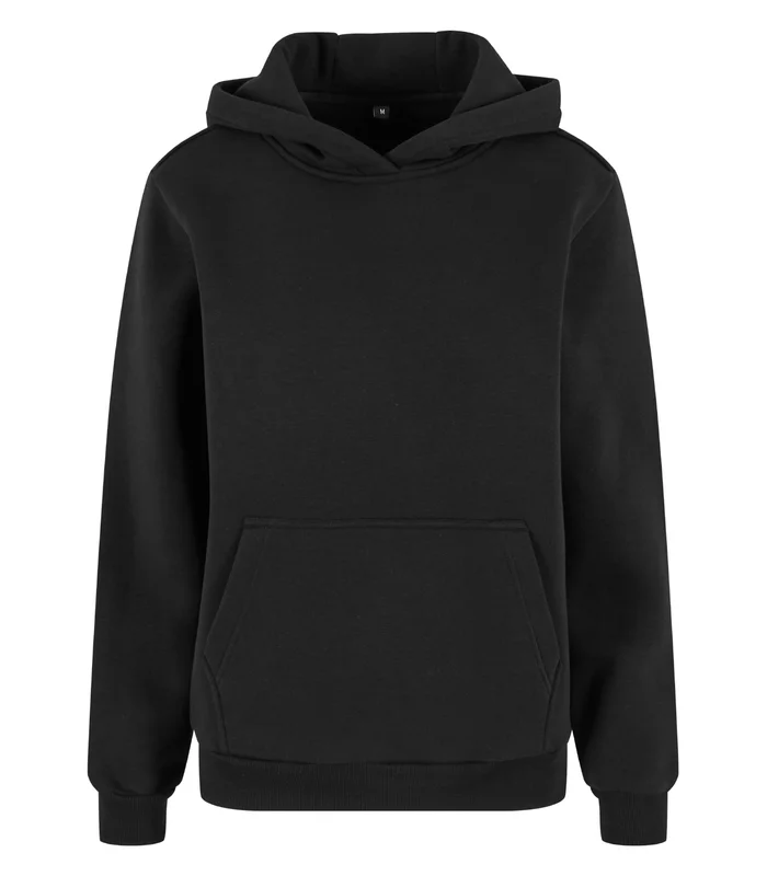Build Your Brand Build Your Brand Womens fluffy hoodie in Black