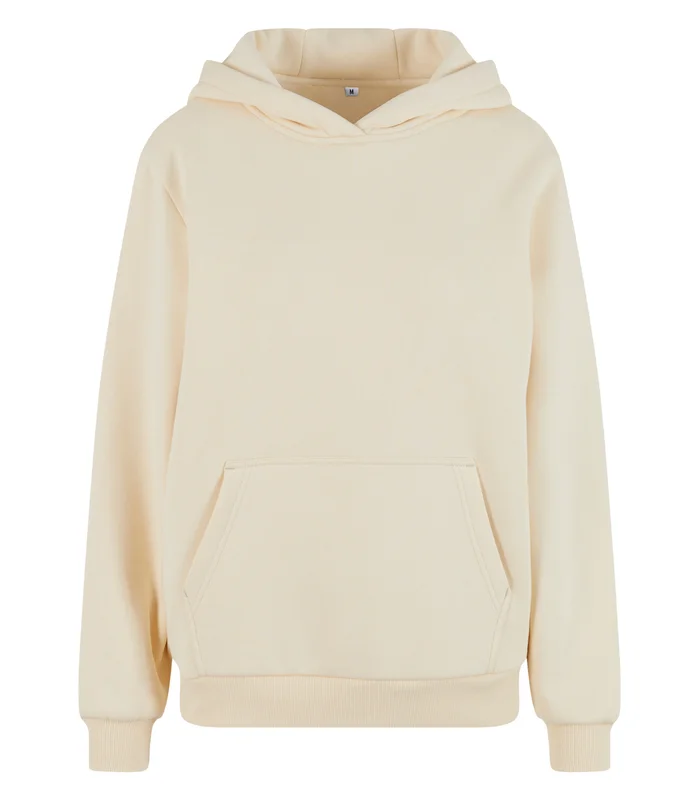 Build Your Brand Build Your Brand Womens fluffy hoodie in White Sand