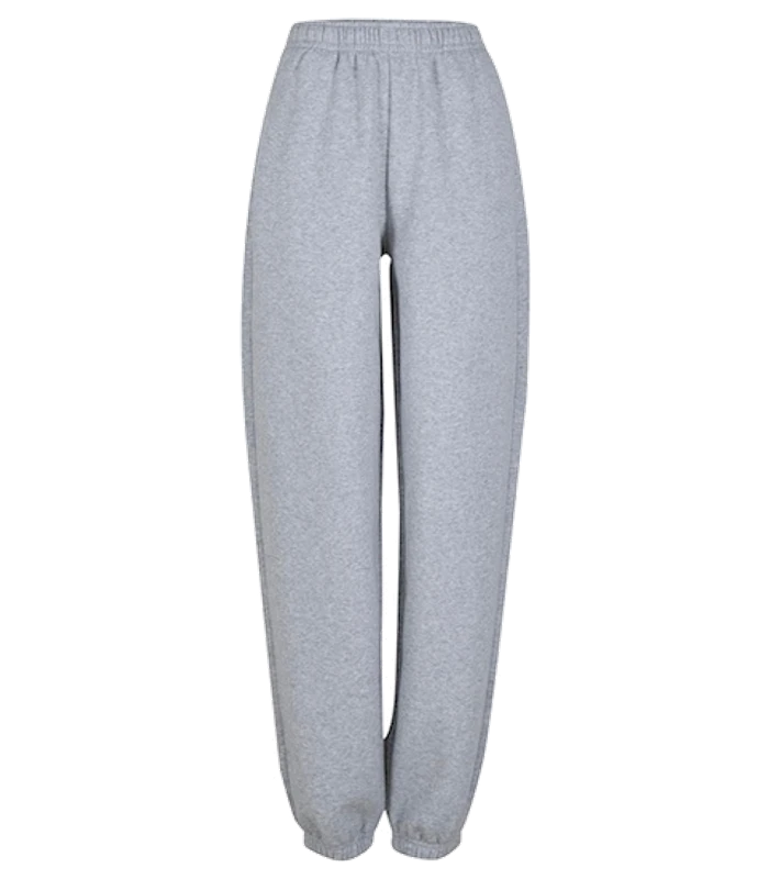 Build Your Brand Build Your Brand Womens fluffy sweatpants in Heather Grey