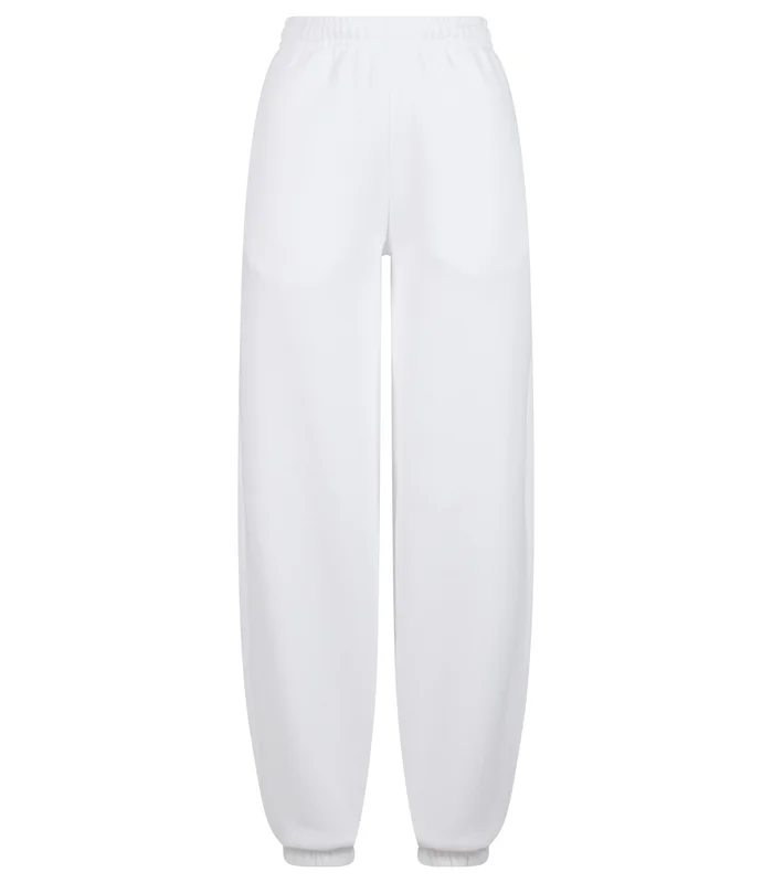 Build Your Brand Build Your Brand Womens fluffy sweatpants in White