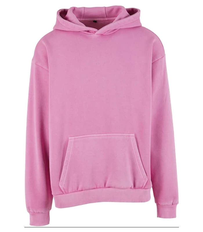 Build Your Brand Build Your Brand Vintage heavy hoodie in Cool Pink